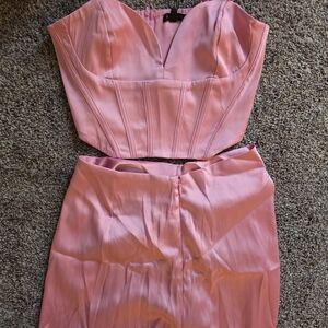 Dynamite Satin  Women's Skirt Set